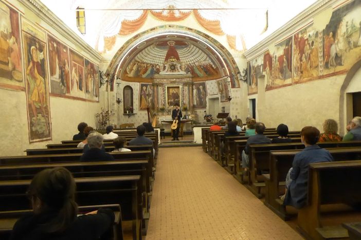 Un momento del concerto in Madonna della Pieve