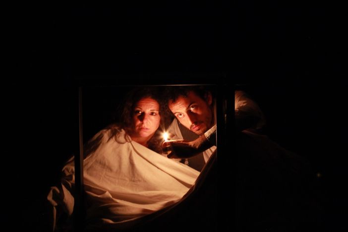 Saluzzo, Con Amore, Marc e Bella Chagal, una scena dello spettacolo con Simone  Castano e Valentina D'Andrea