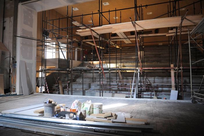 Lavori in corso al "Politeama Civico" di Saluzzo