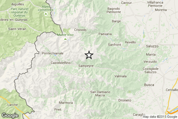 Lievissima scossa di terremoto a Sampeyre