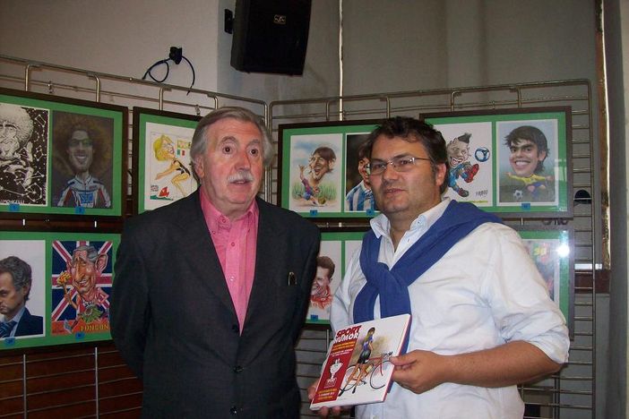 L'organizzatore di SportHumor Emilio Isca e il nostro editore Enrico Anghilante