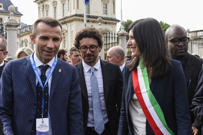 Andrea Levy, Danilo Toninelli Ministro delle Infrastrutture e la sindaca di Torino Chiara Appendino