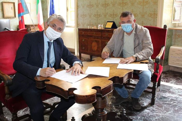 Il sindaco Carlo Bo con il consigliere Mario Sandri