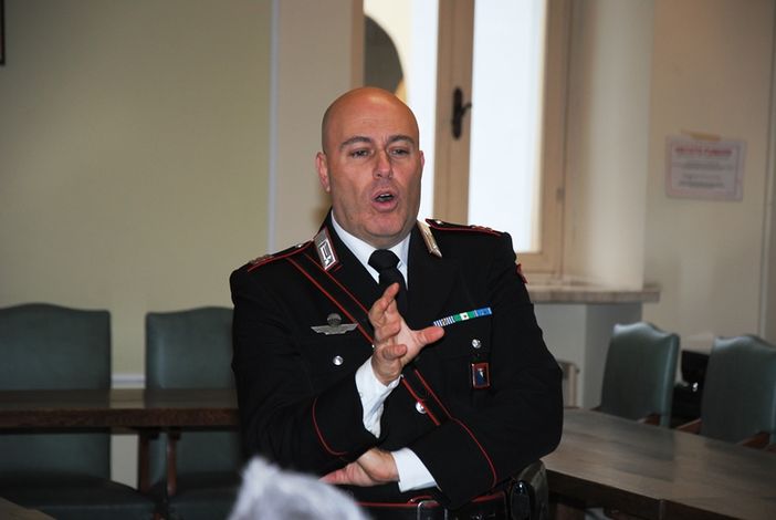Il comandantela stazione dei carabinieri di Paesana Maurizio Galmuzzi