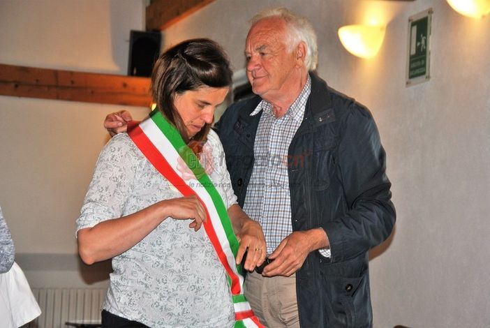 Silvia Rovere, nel giorno del suo giuramento da sindaco, insieme al vice Giacomo Lombardo