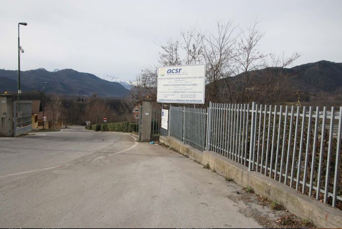 L'ingresso all'attuale impianto dell'Acsr di Borgo San Dalmazzo