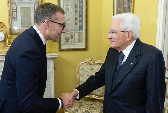 Marco Buttieri, presidente Federcasa, con Sergio Mattarella, Presidente della Repubblica