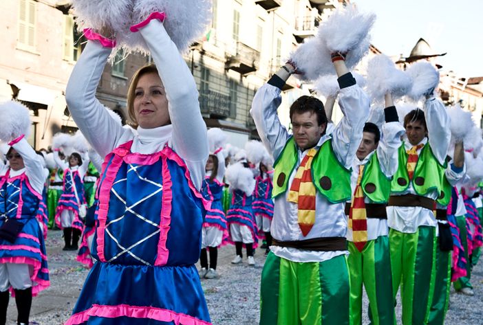 Un'immagine del Carnevale saluzzese del 2011