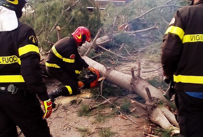 Uno degli interventi dei Vigili del fuoco