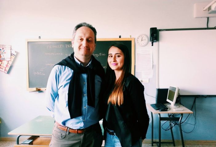 Il professor Conterno con Alessia Alessandrini