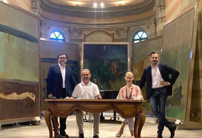 Da sinistra: Roberto Cerrato, Gianfranco Comaschi, Laura Capra, Pierluigi Vaccaneo