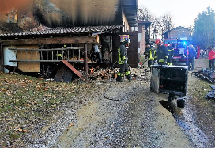 L'intervento dei Vigili del fuoco