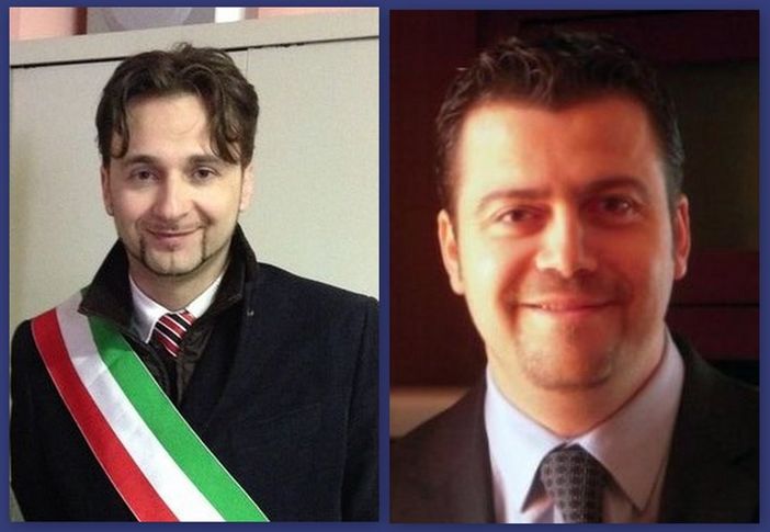 Il sindaco Nova ed il capogruppo d'opposizione Amorisco