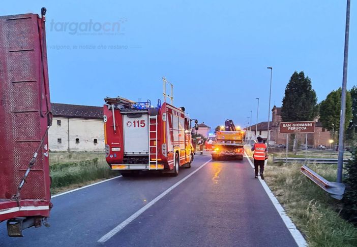 Scontro tra due veicoli sulla Statale 28 a Trinità Scontro tra due veicoli sulla Statale 28 a Trinità