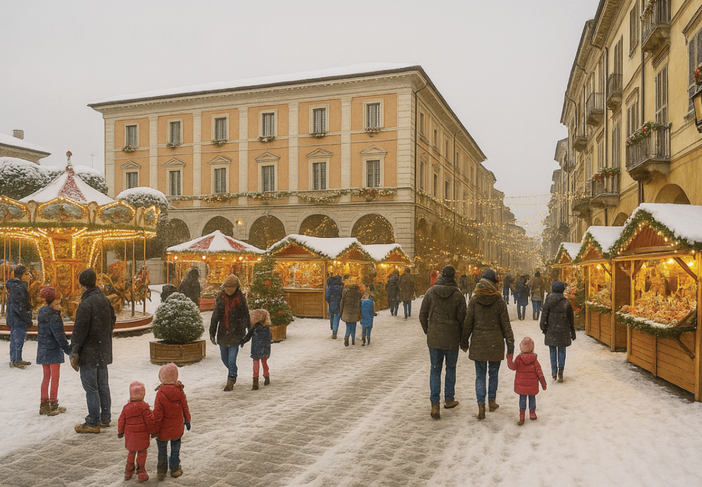 Immagine realizzata da I.A. e sono state usate per creare l'atmosfera natalizia.