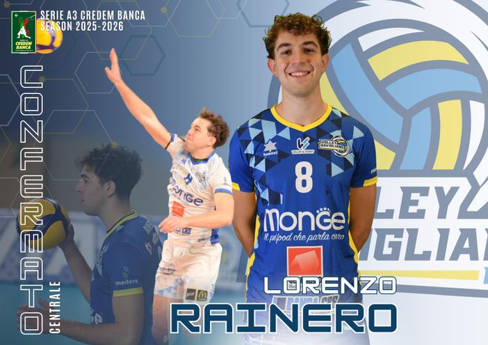 Volley Savigliano, confermato anche il centrale Lorenzo Rainero