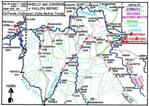 Il percorso che da Monesi porta a Limone