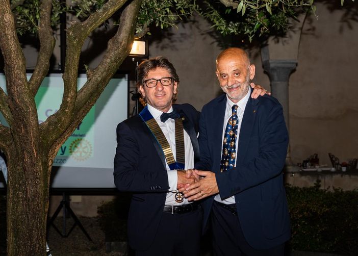 Luigi Fassino presidente Rotary Saluzzo 2023-2024  e Gianfranco Devalle past president