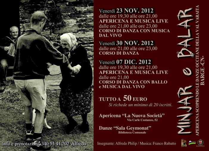 Barge, al via “Minjar e Balar”, apericena con danze Barge, al via “Minjar e Balar”, apericena con danze