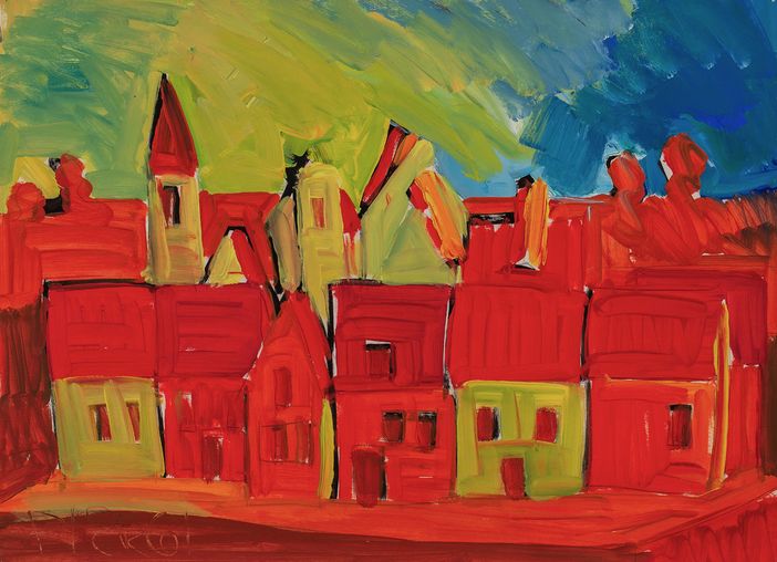 Un'opera dell'artista Piergiorgio Ravinale (Piergi), in mostra a Bene Vagienna