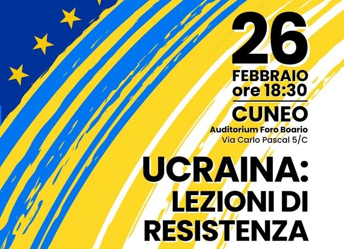 A Cuneo “Ucraina, lezioni di resistenza”: dialogo su Europa, democrazia e futuro A Cuneo “Ucraina, lezioni di resistenza”: dialogo su Europa, democrazia e futuro