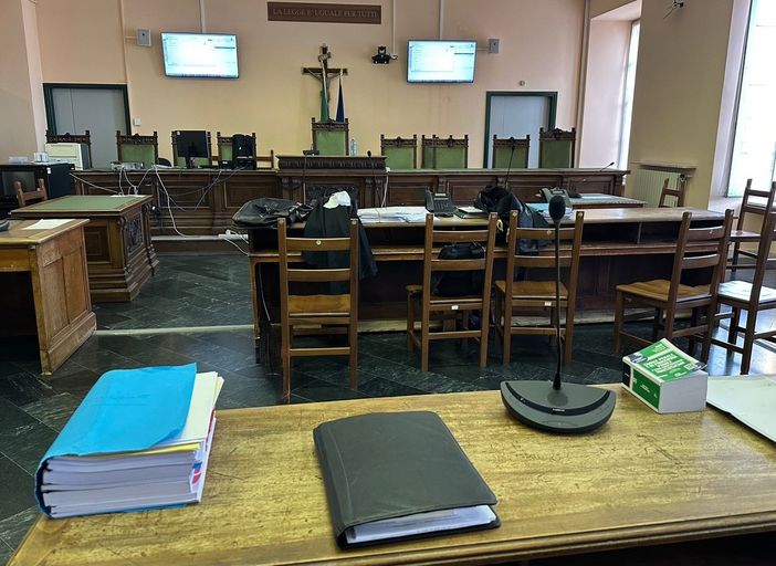 L'aula del tribunale di Cuneo L'aula del tribunale di Cuneo