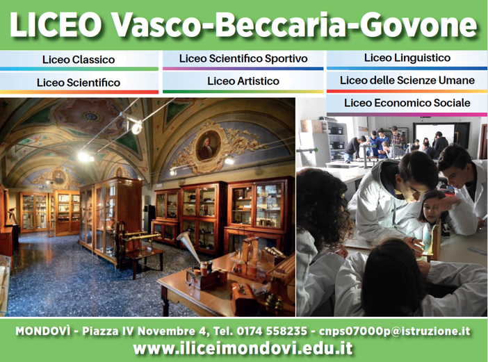 Liceo “Vasco-Beccaria-Govone”: una scelta completa Liceo “Vasco-Beccaria-Govone”: una scelta completa