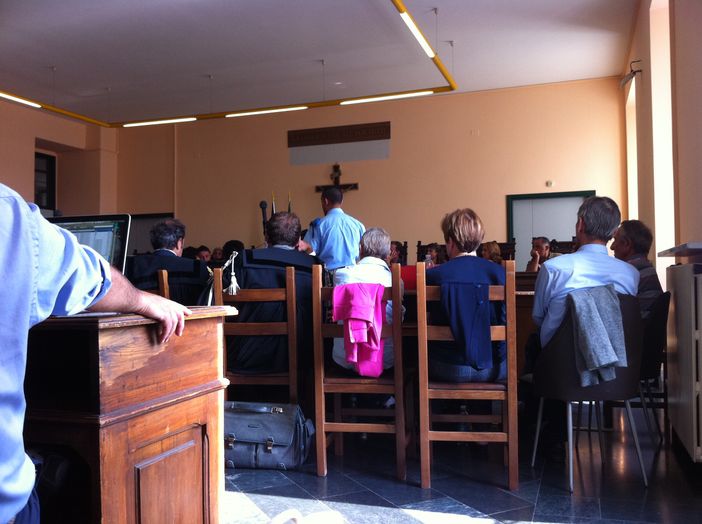 Un momento del processo in Corte d'Assise