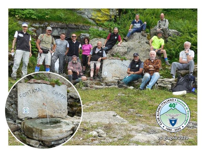 Cai Peveragno: giornata di pulizia dei sentieri e inaugurata la fontana Cappa
