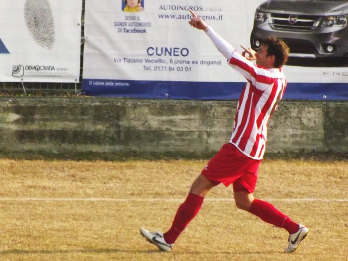 Marco Cristini esulta dopo il 2-0 (Galleria Fotografica © Edward Pellegrino)