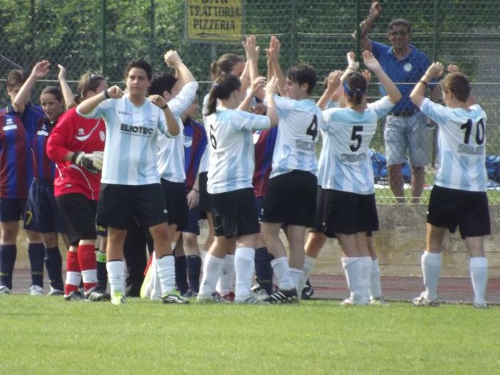 I festeggiamenti per il successo in Coppa Piemonte