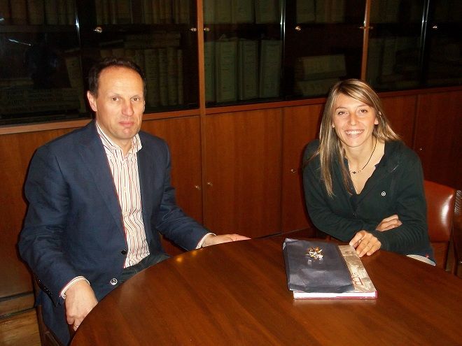 Elena Chiappa con il vicensindaco Beretta