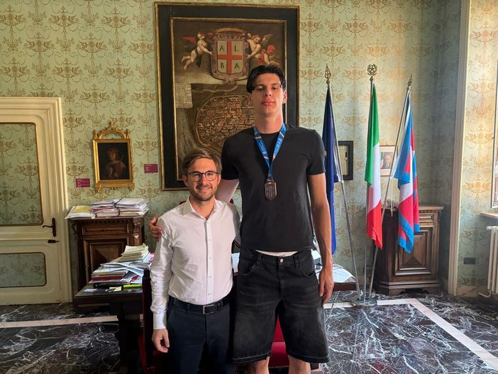 Riccardo Pavese col sindaco albese Alberto Gatto Riccardo Pavese col sindaco albese Alberto Gatto