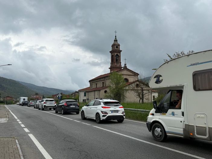 Rientro di passione sulla statale 28: code da Garessio a Ceva Rientro di passione sulla statale 28: code da Garessio a Ceva