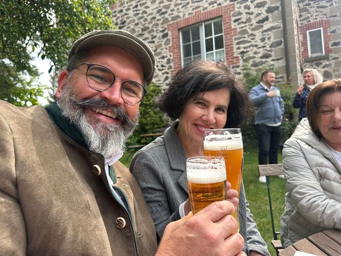 I sindaci Hanno Kern e Marta Giovannini