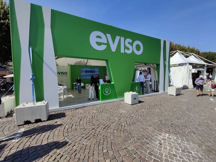 Lo stand di eVISO a Cheese di Bra