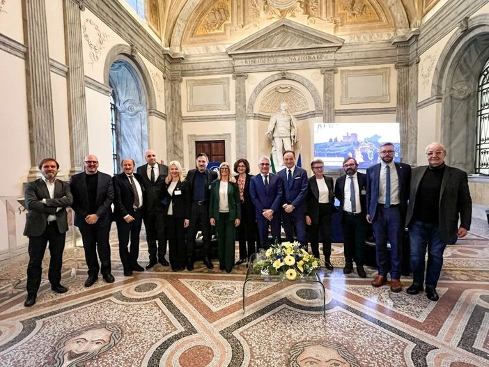 La delegazione cuneese arrivata a Roma La delegazione cuneese arrivata a Roma