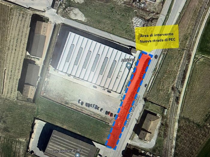 Progetto per la nuova bretella stradale che collegherà a breve la zona industriale di Neive alla Provinciale