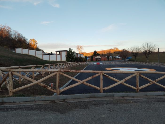Il nuovo eliporto  di Monforte d'Alba per l'elisoccorso 118 pronto al volo diurno