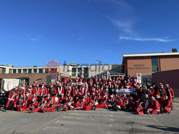Raccolti oltre 4mila euro per la pediatria di Mondovì grazie ai "Babbo Bikers" [FOTO E VIDEO]