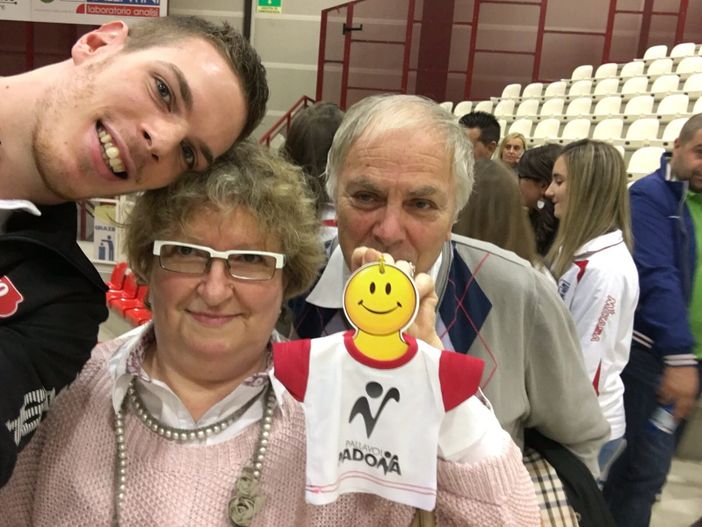 "Bepi" Volpato insieme con la moglie ed il figlio Marco