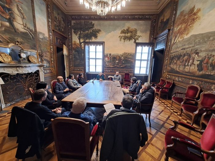 Un momento dell'incontro tenuto ieri in sala Giunta