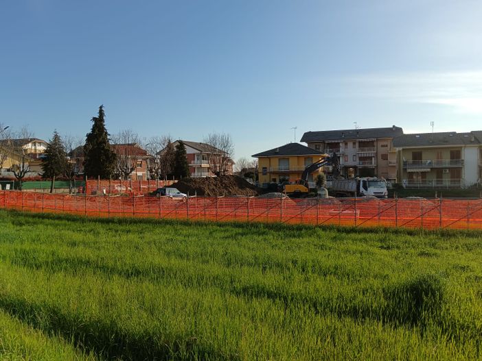 Il cantiere del nuovo asilo nido di Costigliole Saluzzo