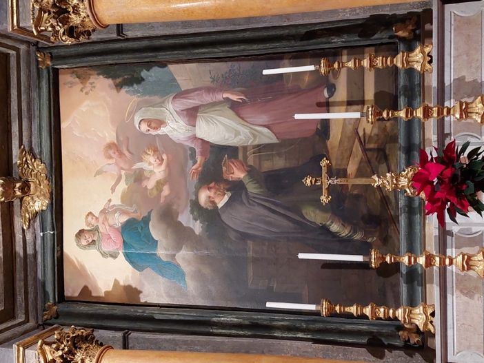 Il dipinto di santa Zita, in Cattedrale a Cuneo