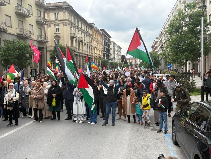 La partecipata marcia tenuta in città nei mesi scorsi per sensibilizzare sul massacro in corso a Gaza