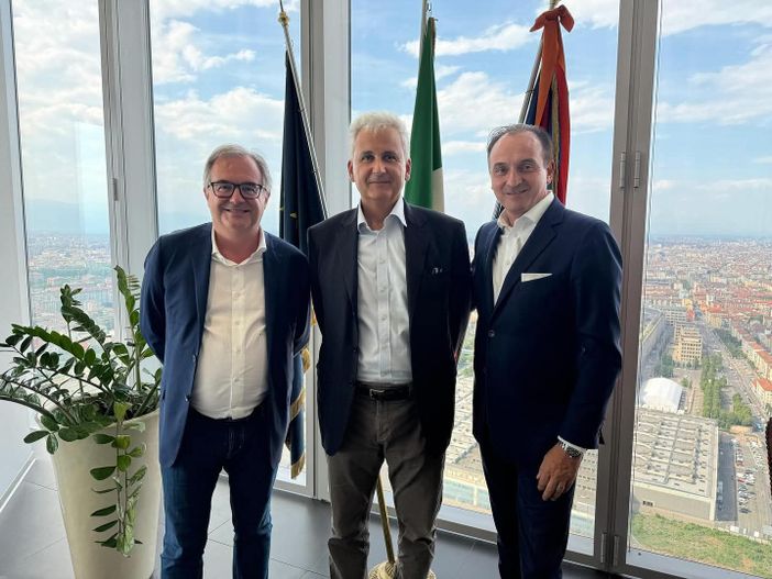 Marco Dastrù, nuovo presidente del Parco del Monviso, ricevuto in Regione dal presidente Cirio e dall'assessore Gallo