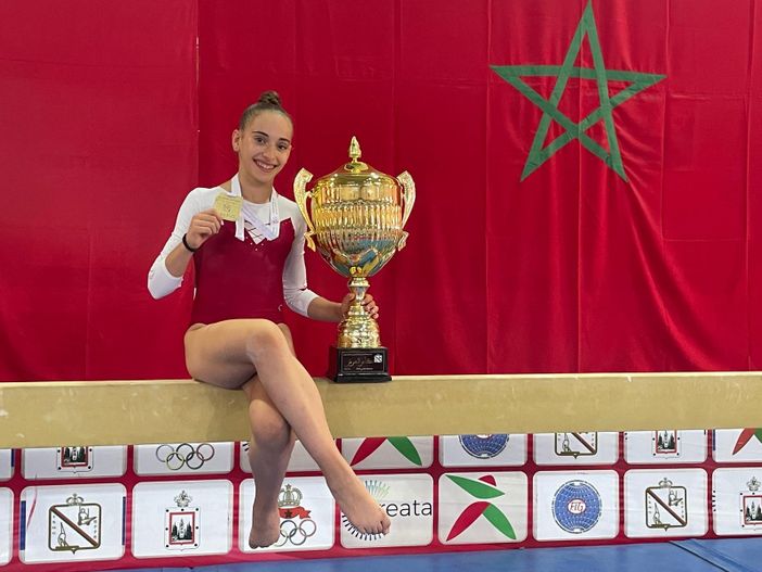Marrakech: la ginnasta della Cuneoginnastica Sara Hadouz brilla ai campionati nazionali del Marocco