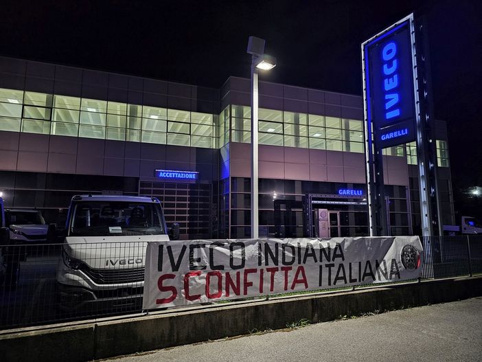 Lo striscione di CasaPound Lo striscione di CasaPound