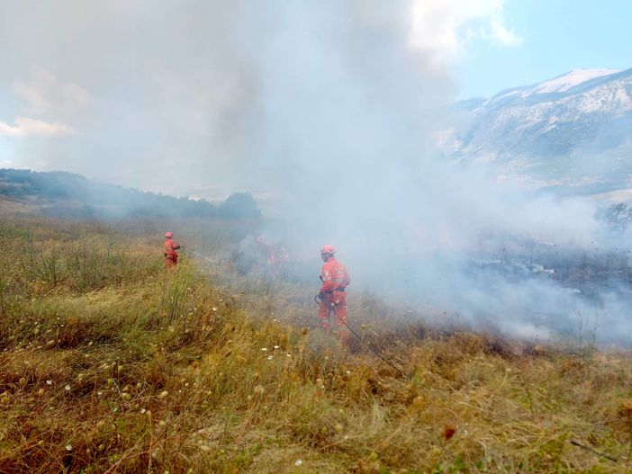 Volontari Antincendi Boschivi di Borgo, Canale e Roccabruna impegnati in Calabria