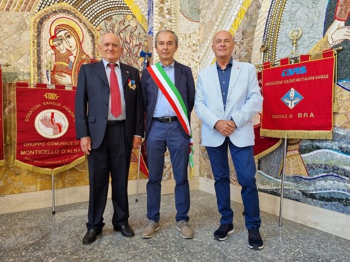 I presidenti Verrua e Allocco, con il sindaco di Bra Fogliato